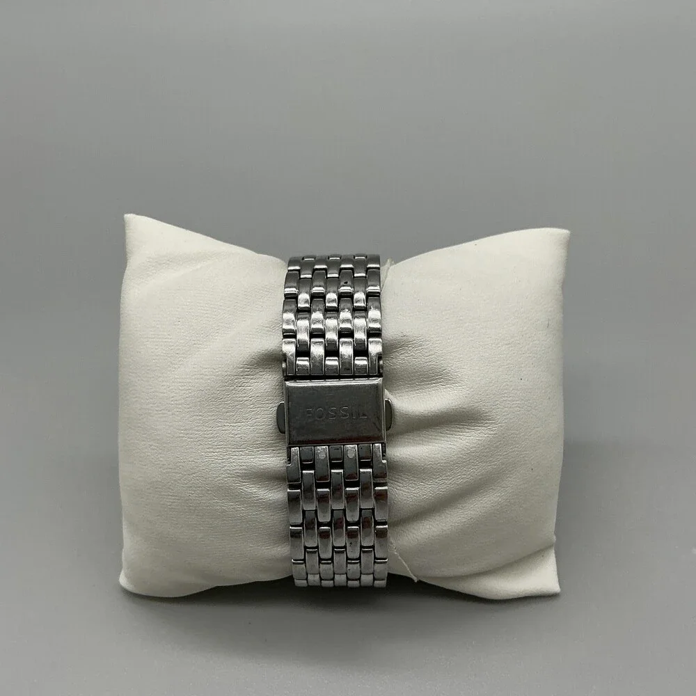Fossil Tailor Womens Watch 34mm Silver Tone Stainless ES3712 New Battery 6